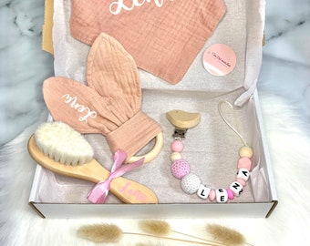 Baby gift set in pink, gift set for baby, baby gift set, baby gift, present for baby