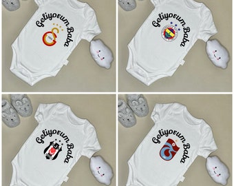Besiktas, Trabzonspor, Fenerbahce and Galatasaray Personalized Baby Bodysuit