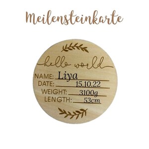 Carte en bois Milestone à personnaliser