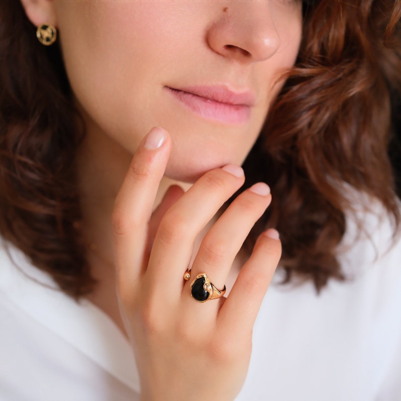 Statement Black Onyx Ring