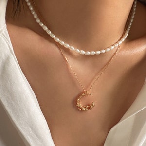 Minimalist pearl choker,  3mm freshwater pearl necklace, Bridal necklace, Bridesmaid gifts, Wedding necklace, Silver necklace, Gift for her