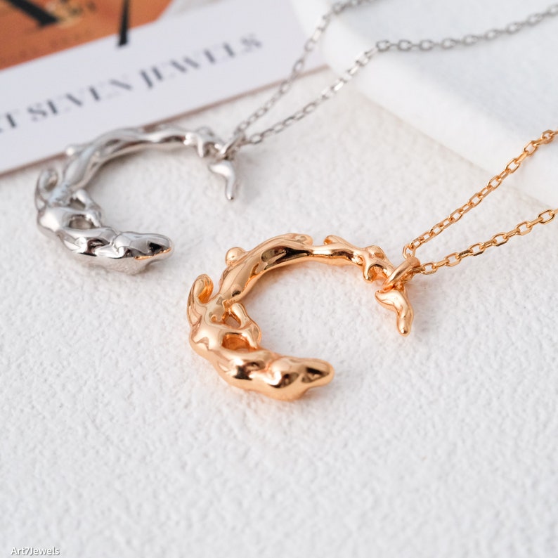 Dainty Gothic Moon necklace