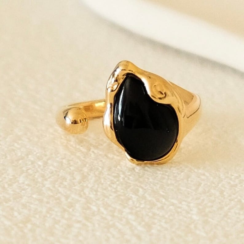 Statement Black Onyx Ring