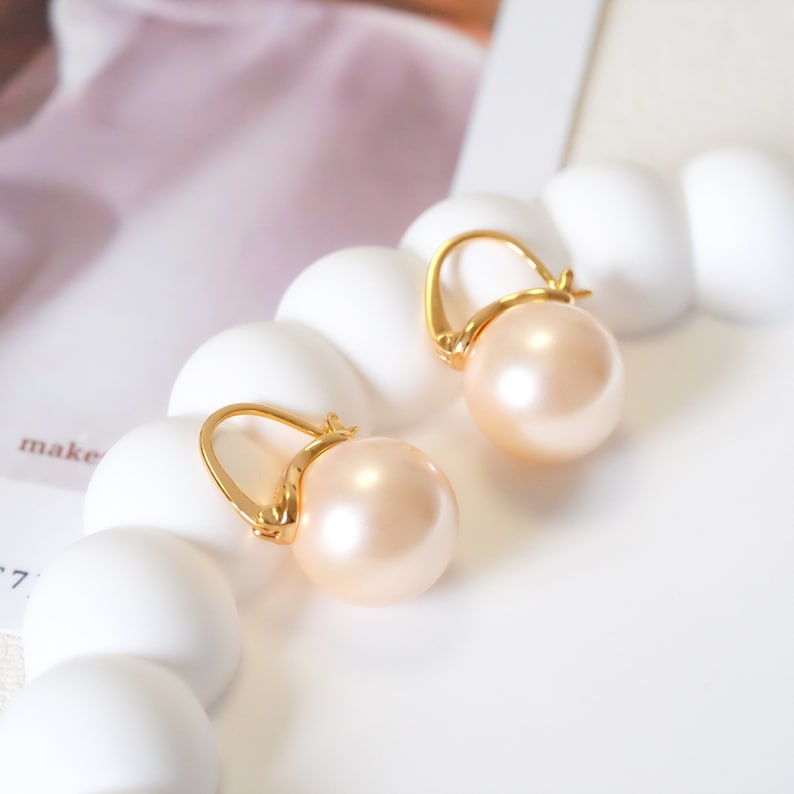 12mm black pearl earrings, Tahitian pearl, Gray pearl earrings, Bridesmaid earrings, Cool earrings, 925s Silver earrings, Wedding gift image 8
