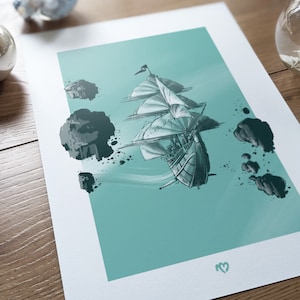 Illustration Eine Farbe, ein Film – Setzen Sie heute Morgen die Segel