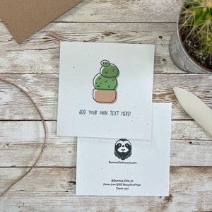 Cacuts Cactus-wenskaart - gepersonaliseerd | Zoete vetplanten Kaarten Verjaardag | Elke dag | Alle gelegenheden zijn blanco van binnen