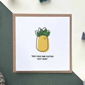 Carte de voeux ananas à personnaliser - Enveloppe incluse | pour les Fêtes recyclée adorable de Zazzle.be Liste d'envies Vous avez des idées ? Toutes les occasions | L'anniversaire est vide à l'intérieur