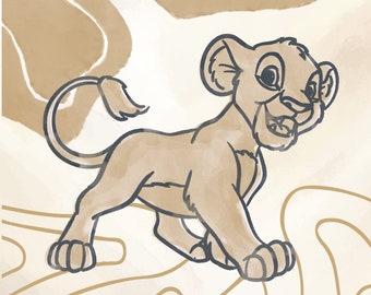 Imagen PNG transparente de alta resolución en tono tierra del Rey León Archivo digital de calidad prémium Descarga de imágenes prediseñadas BMBDD12