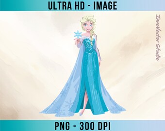 Gefrorene Prinzessin hochauflösende transparente PNG-Bild Premium-Qualität Digital File Download Clipart FRDD13