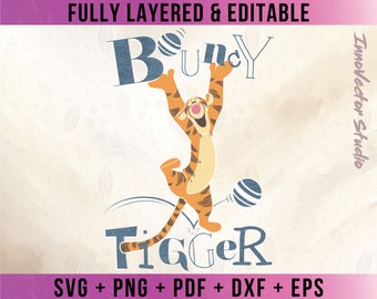 Pooh Premium Layered SVG Vector for Cricut and Silhouette Digital File Download Png Pdf Dxf Eps WTPDD22