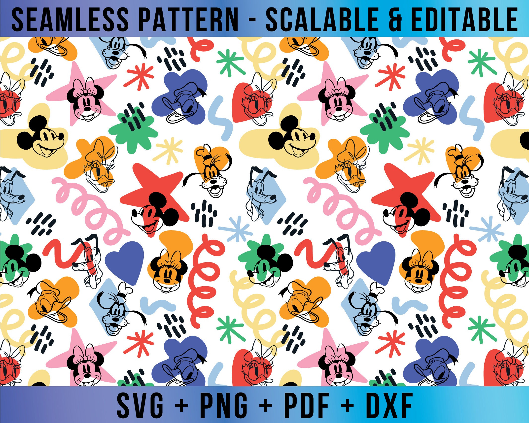 Micky Pattern Logo Mickey Pattern Svg