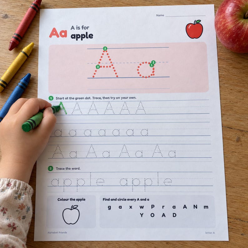 Alphabet Tracing Worksheets, A to Z Letter Tracing Printable, Preschool ...