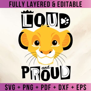 Lion Loud And Proud Premium Layered SVG Vector for Cricut and Silhouette Digital File Download Png Pdf Dxf Clipart LKDD06