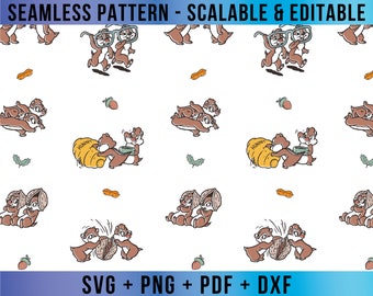 Seamless Pattern Editable SVG Vector for Cricut and Silhouette Digital File Download Png Pdf Dxf Eps CNDD02