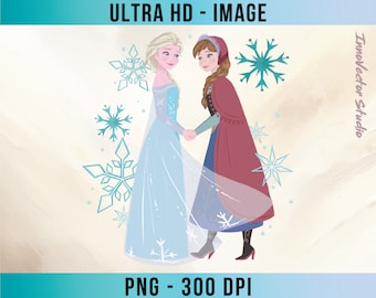 Gefrorene Prinzessin Aquarell hochauflösende transparente PNG-Bild Premium-Qualität Digital File Download Clipart FRDD07