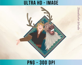 Sven & Kristoff Image PNG transparente haute résolution fichier numérique de qualité supérieure en téléchargement Clipart FRDD10