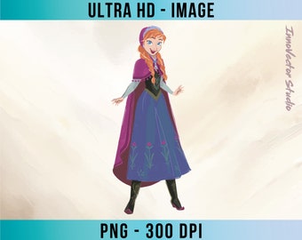 Gefrorene Prinzessin hochauflösende transparente PNG-Bild Premium-Qualität Digital File Download Clipart FRDD17