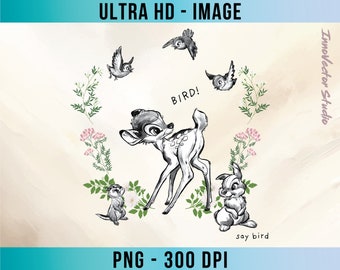 Image PNG transparente haute résolution Bambi Fichier numérique de qualité supérieure en téléchargement Clipart BMBDD14