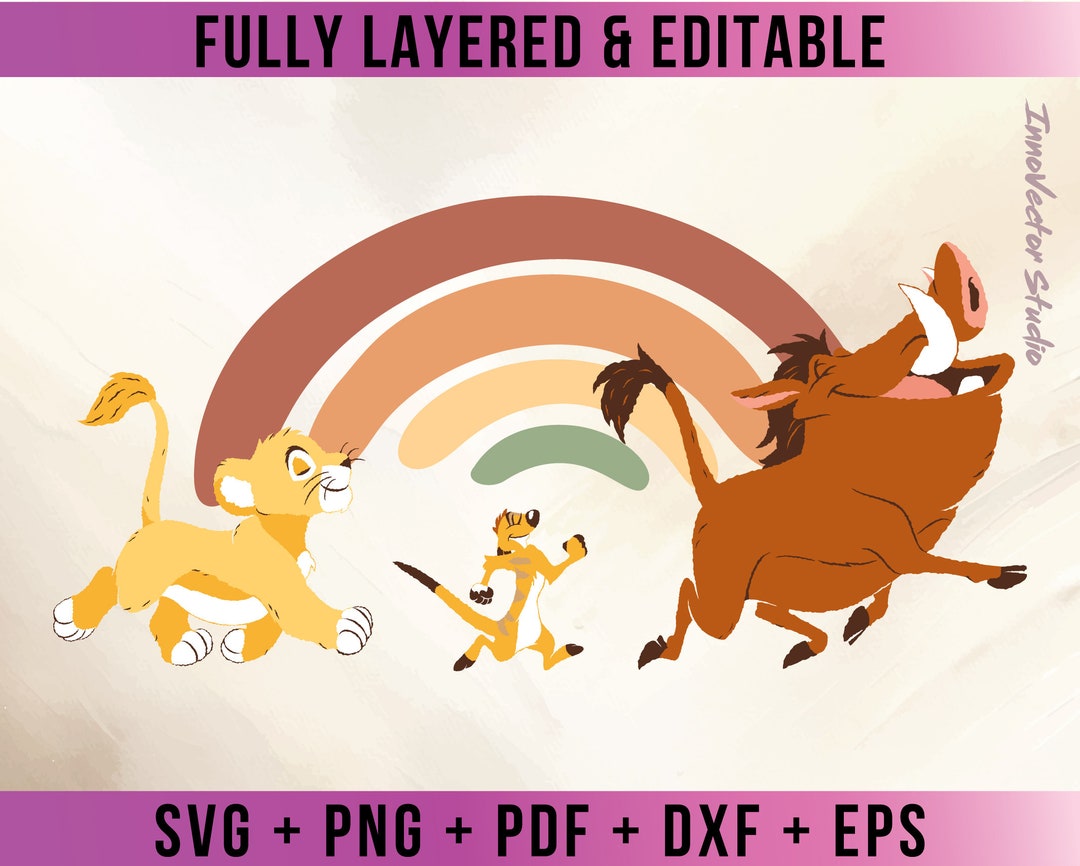 Lion King Hakuna Matata Premium Layered SVG Vector for Cricut and ...