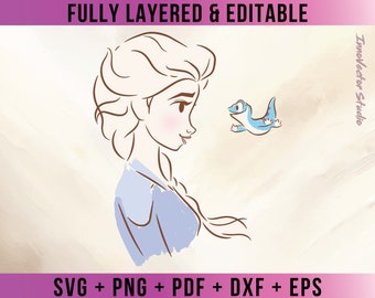 Frozen Premium Layered SVG Vector for Cricut and Silhouette Digital File Download Png Pdf Dxf Clipart FRDD42