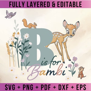 Bambi Premium Layered Editable SVG Vector for Cricut and Silhouette ...