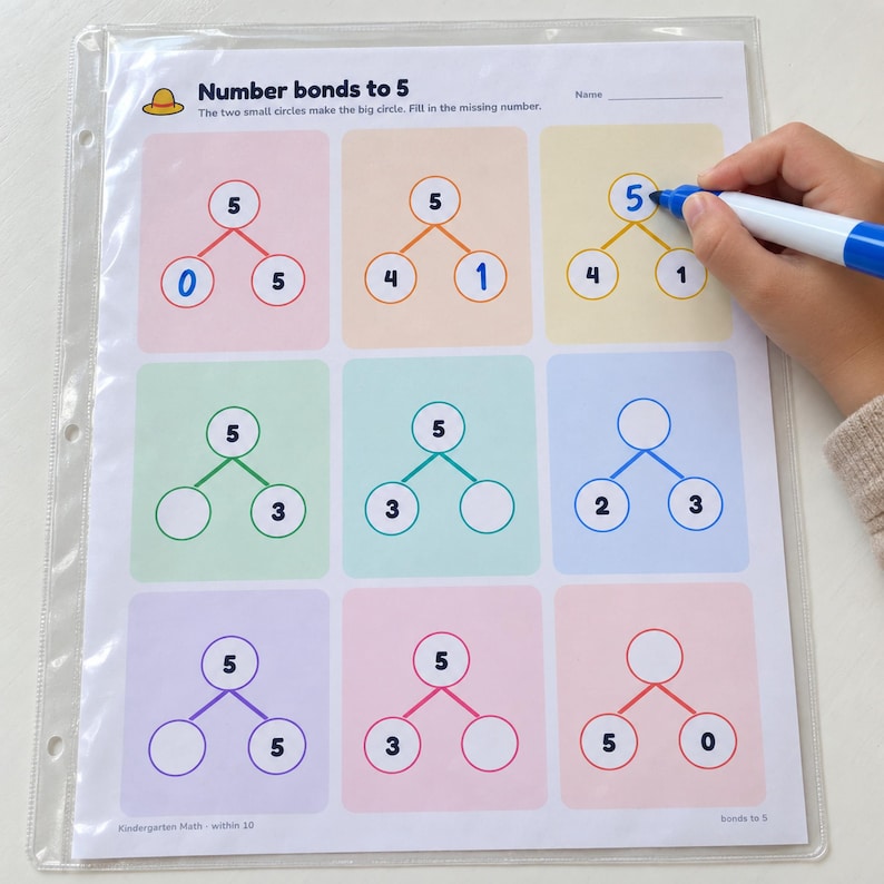 Addition Problems Pdf Kindergarten Math Worksheets, Addition and Subtraction Within 10 ...