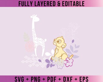 Lion King Premium Layered SVG Vector for Cricut and Silhouette Digital File Download Png Pdf Dxf Clipart LKDD27