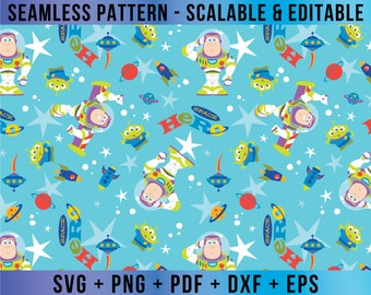 Spielzeug Musterdesign bearbeitbar SVG Vektor für Cricut und Silhouette Digitale Datei Download Png Pdf Dxf Eps TSTDD11