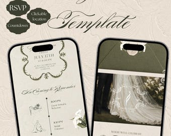 Sjabloon luxe Callalily-bruiloftwebsite | RSVP en aftelprocedure bewerkbaar