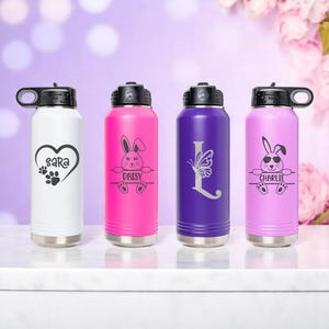 Personalized Laser Engraved Water Bottle W Straw, 20oz 32oz 40oz Custom ...