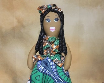 Muñeca de recuerdo hecha a mano del orgullo africano de 18 pulgadas