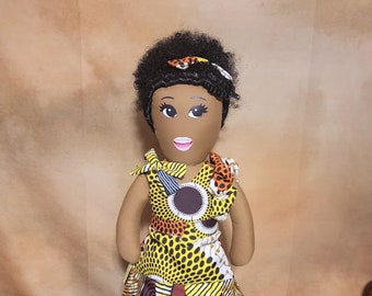 Muñeca de recuerdo hecha a mano del orgullo africano de 18 pulgadas
