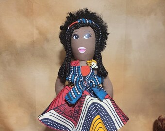 Poupée souvenir faite main African Pride de 18 pouces