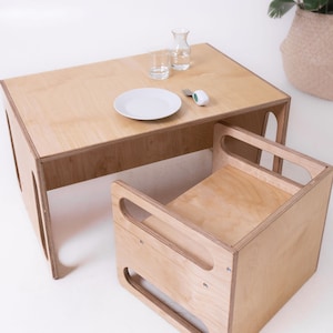 First dining table and chair 6M+, Montessori table/chair, Kids table, Kids chair, Multifunctional table/chair, toddler cub chairs