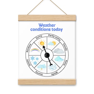 Estación meteorológica giratoria, rueda meteorológica con spinner, gráfico meteorológico, estación meteorológica para niños