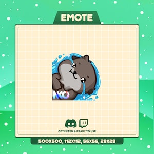 Sad Otter Crying Emote for Twitch & Discord | Digital Downloads