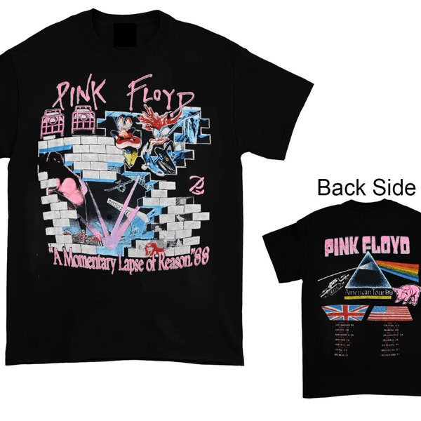 Pink Floyd 1988 Tour Vintage Momentary Lapse Reason World Unisex T-Shirt Concert