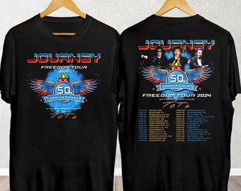 Journey Freedom Tour 2024 Shirt, Journey With Toto 2024 Concert Shirt