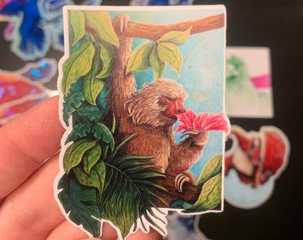 Sticker “Sloth with Flower”