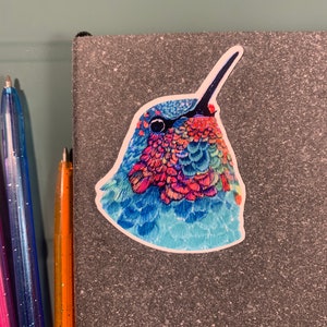 Aufkleber Vinyl Sticker „Kolibri“, wasserfest