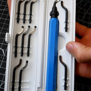 Rugged Deburring Tool Storage Case with Latching Closure, 3D Printed Design