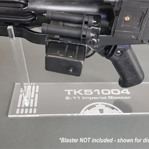 Star Wars E-11 blaster display stand