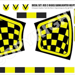 Helmet decal set (2 sheets) – Star Wars ‘Biggs’ Helmet - FREE UK DELIVERY