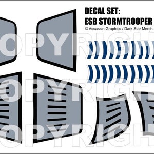Helmet decal set – Screen accurate Star Wars ESB Stormtrooper Helmet - FREE UK Postage