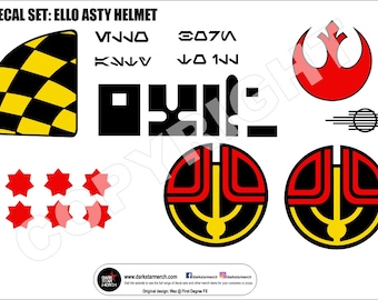 Helmet decal set – Star Wars ‘Ello Asty’ - FREE UK POSTAGE