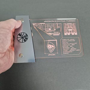 Jawa Sandcrawler datapad - illuminated, star wars, LED, Acrylic, Edge lit, prop, cosplay, display.