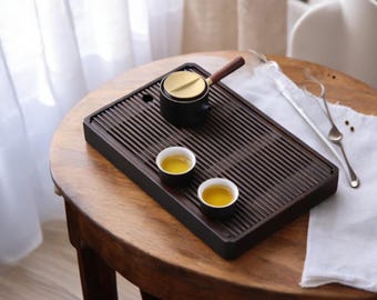 Chinese Bamboo Tea Tray with Water Storage – Rectangular Kung Fu Tea Set Board