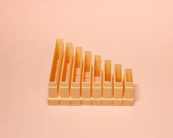 3D Printed Polymer Clay Cutters | Narrow Rectangle Bar Tool Set (5×15 – 5×50 mm)