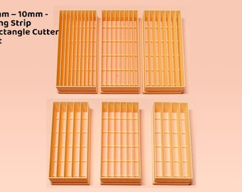 Cortador de rejilla rectangular larga para arcilla polimérica / Herramienta de rejilla en tiras (4–10 mm)