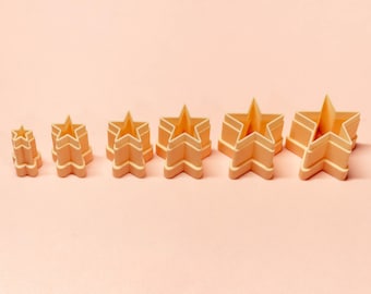 3D Printed Star Polymer Clay Cutters | Jewelry Tool Set (6–20 mm)